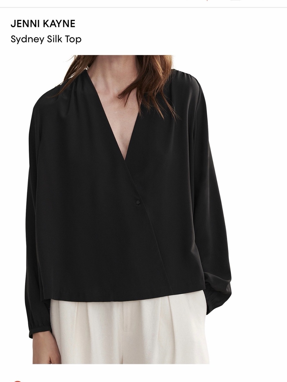 Jenni Kayne Black Sydney Silk Top